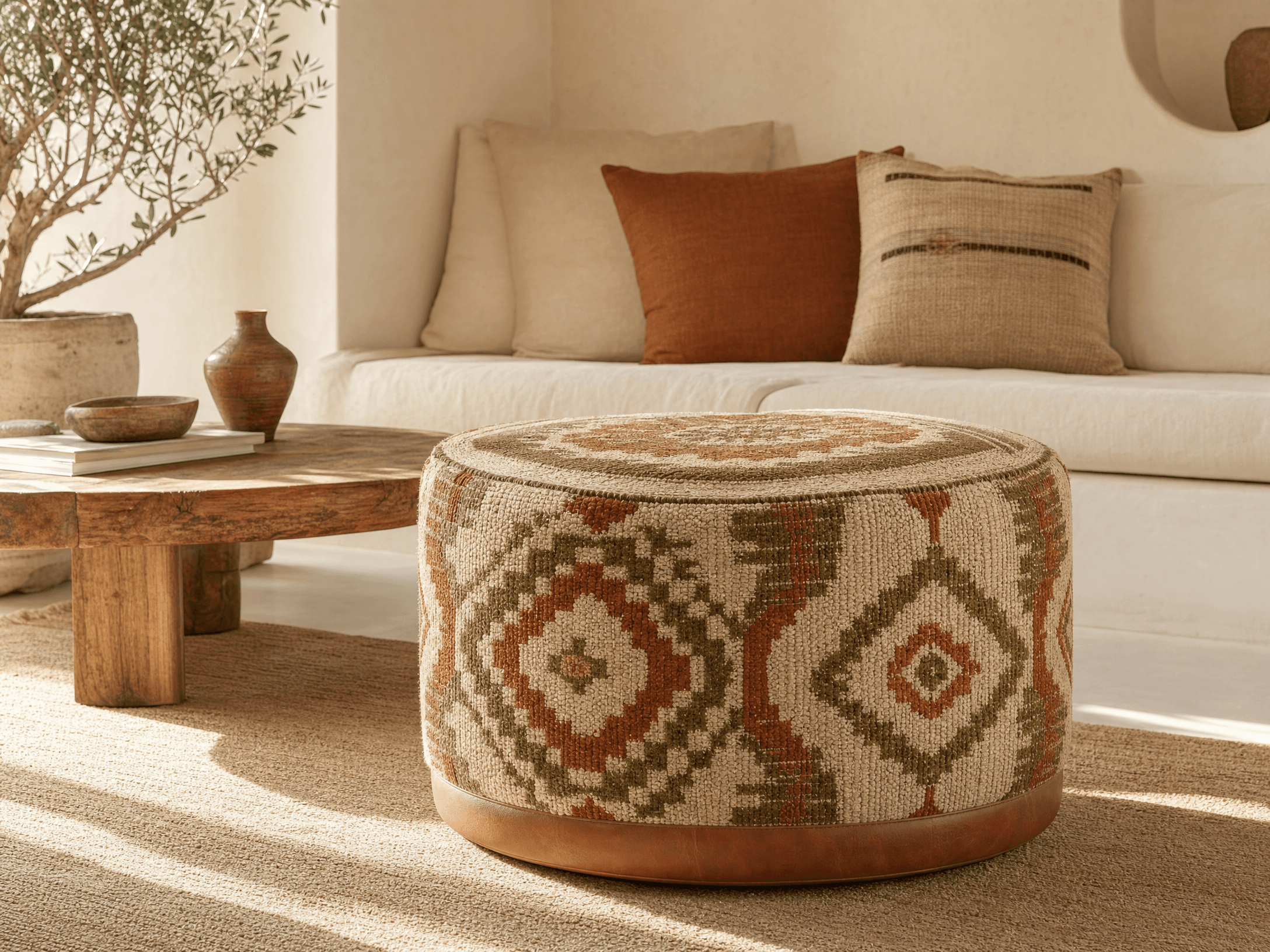 Kairouan Artisan Floor Pouf
