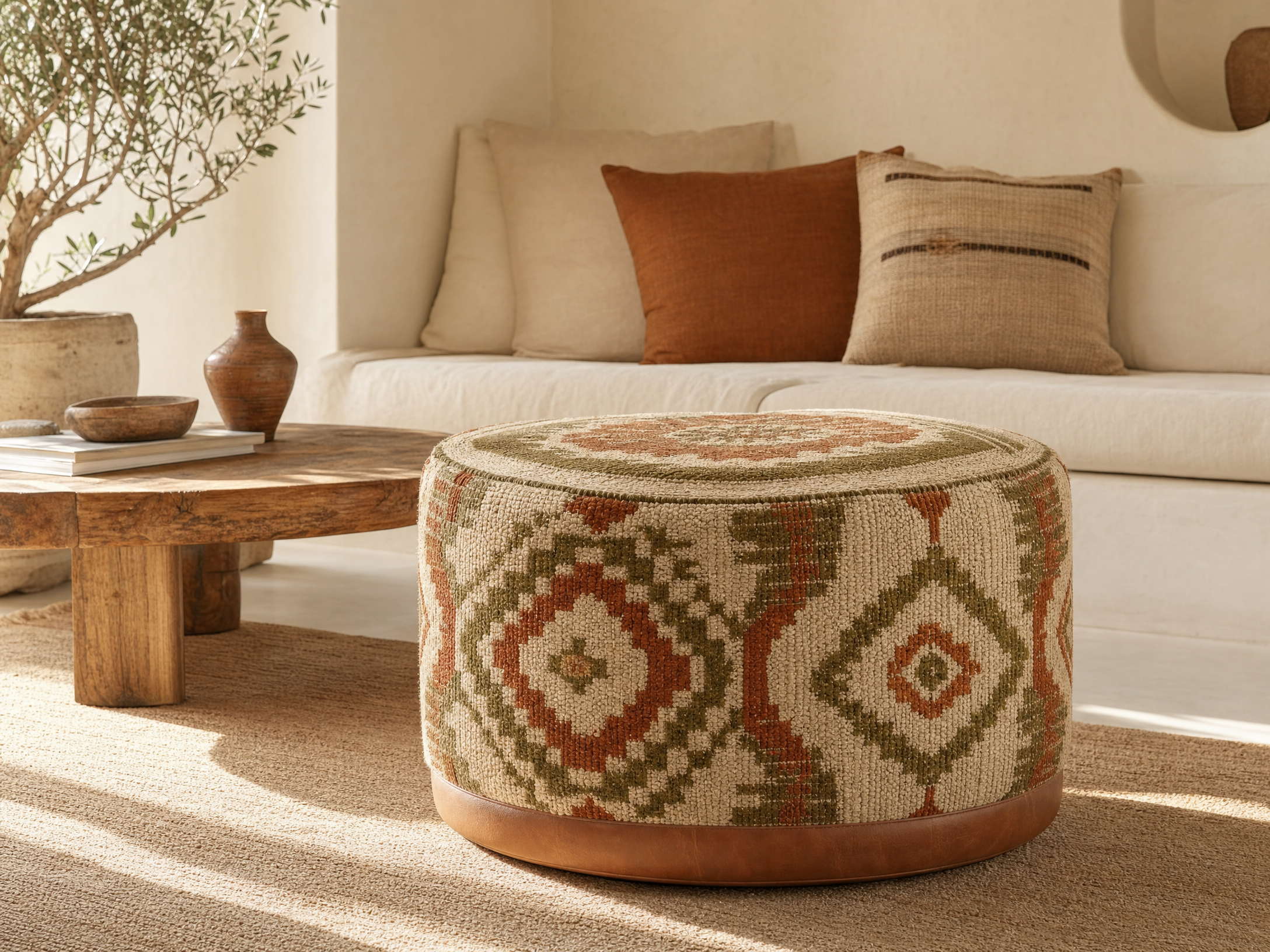 Kairouan Artisan Floor Pouf